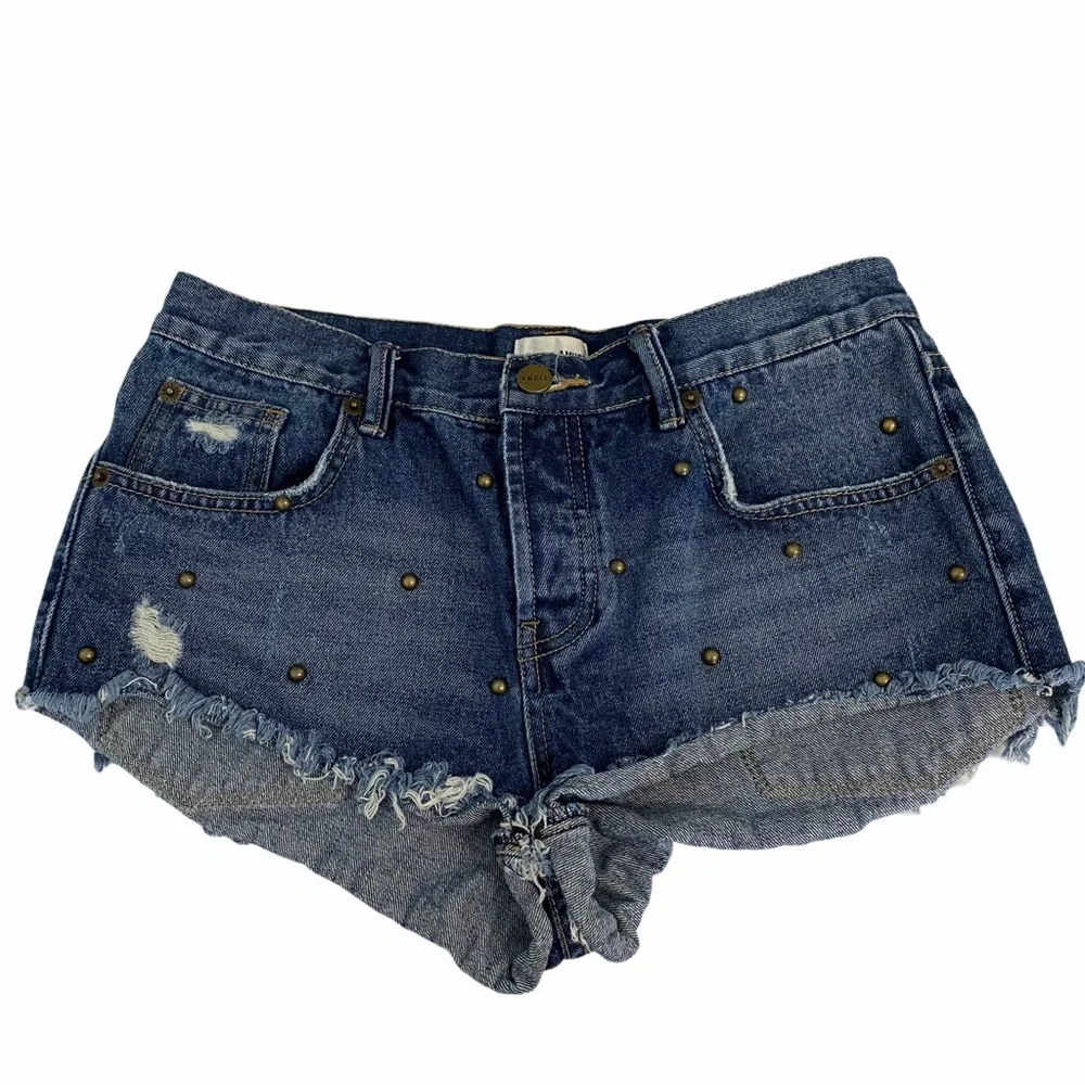 Amuse Society | Denim Cutoff Shorts Size 27 - Picture 1 of 8